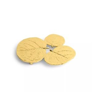 Michael Aram Botanical Leaf Gold Trivet. New in Box